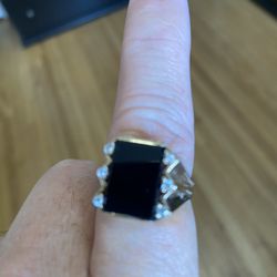 14 K With Six Diamonds 