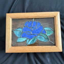 Beautiful Hand Made/hand Crafted Stain Glass Jewelry Box 
