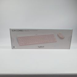 New Logitech Slim Combo MK470 920-011311 Wireless Keyboard Pink
