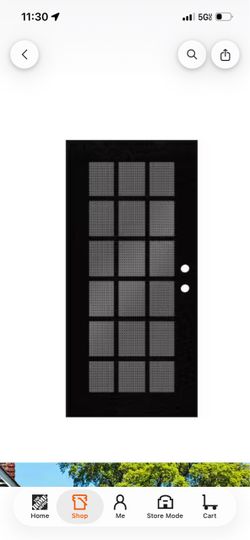 Classic French 36 in. x 80 in. Right Hand/Outswing Black Aluminum Security Door with Black Perforated Metal Screen