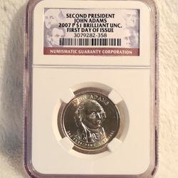 #443 Brilliant UNC 2007 Dollar Coin 