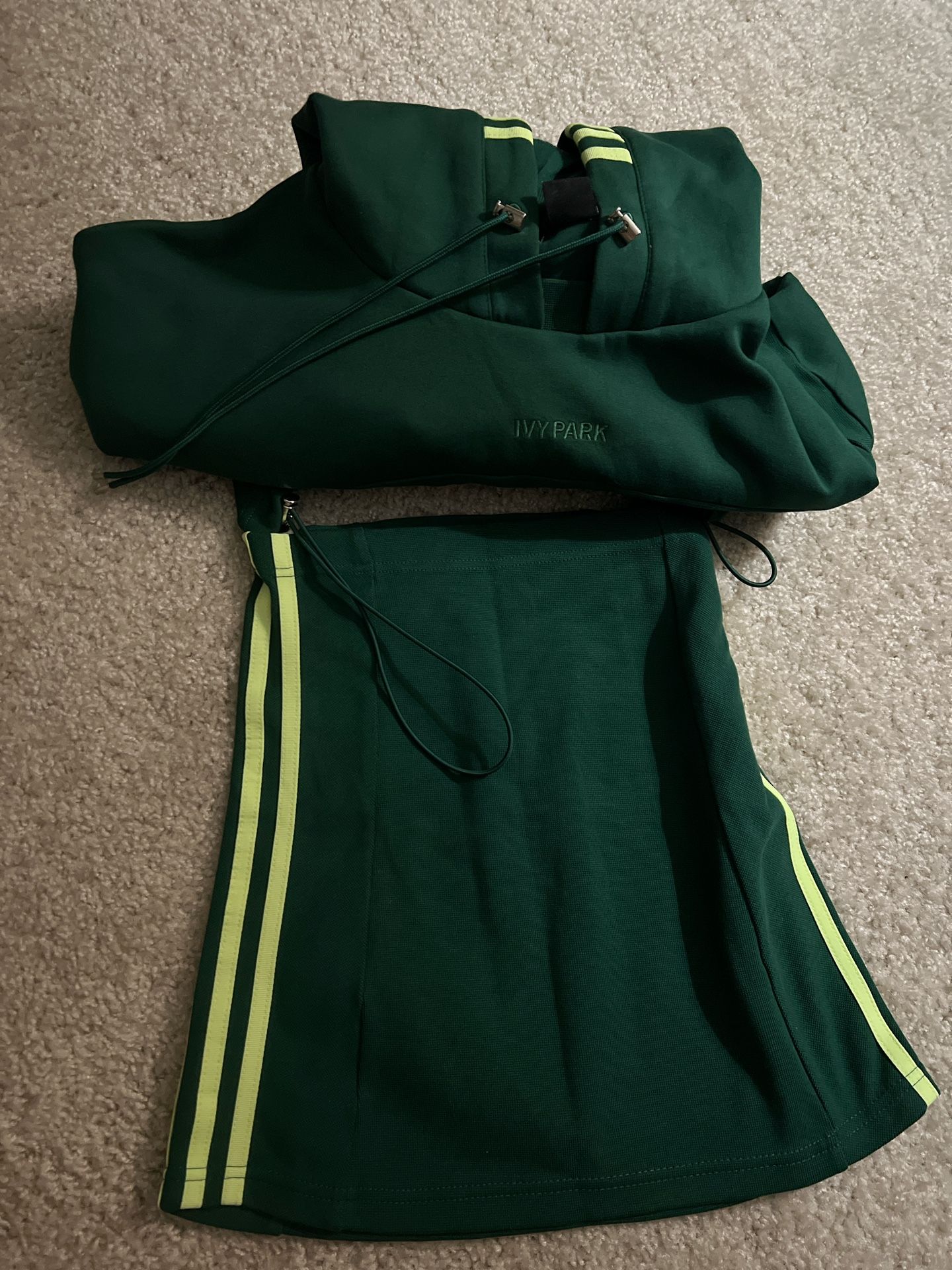 Ivy Park X Adidas Green Sweatshirt Skirt/Dress, Medium