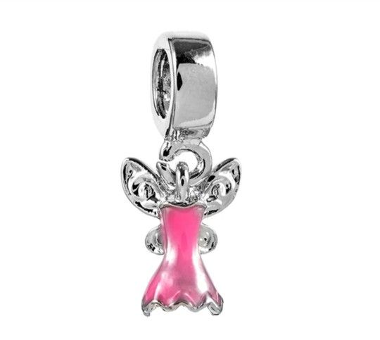 NEW Tinkerbell Pink Dress Dangle Charm.  From a clean and smoke-free household.  Bundle to save on shipping costs!  Shipping or Pick up Only at 23rd S