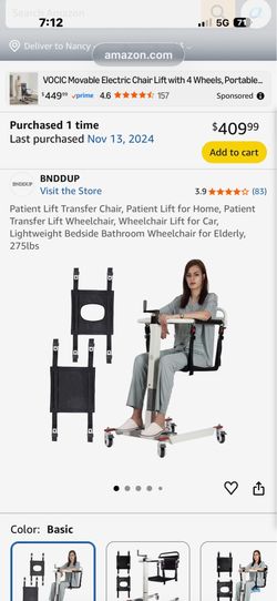 Patient Lift Chair