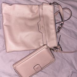 Set Mauve Purse And Wallet 