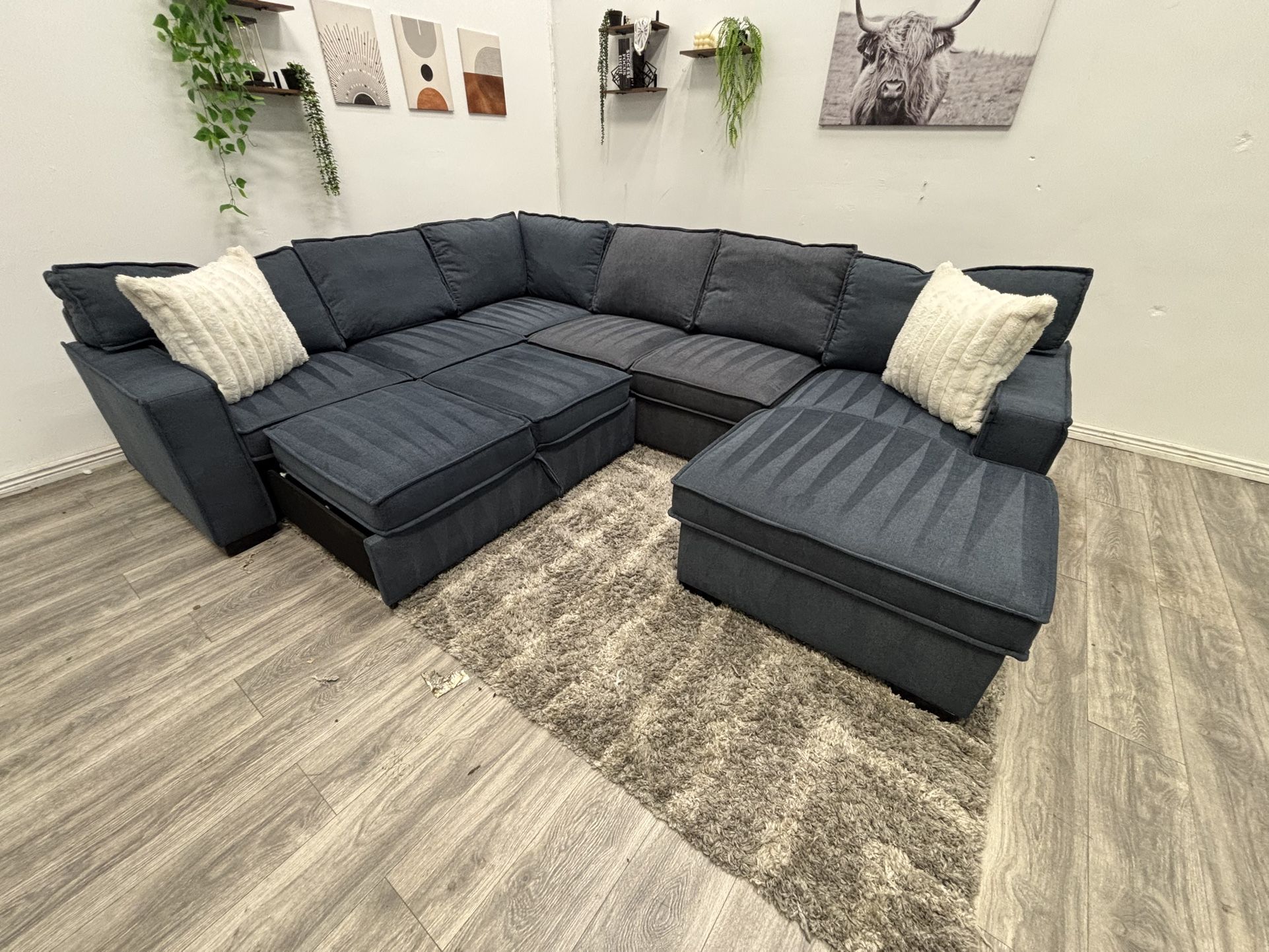 Sectional Couch Pull Out Bed - Free Deliver