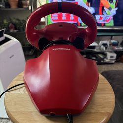 Hori Red Steering Wheel And Pedals 