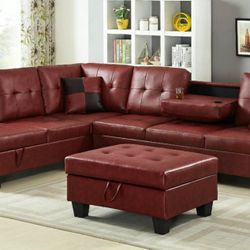 [SPECIAL] Pablo Red Sectional | U5700

