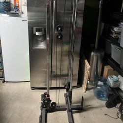 Cable Machine With Weights And Attachments 