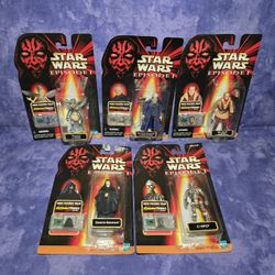 Star Wars Episode I Collection 2 Action Figures • Hasbro 1998 • Lot Of 5