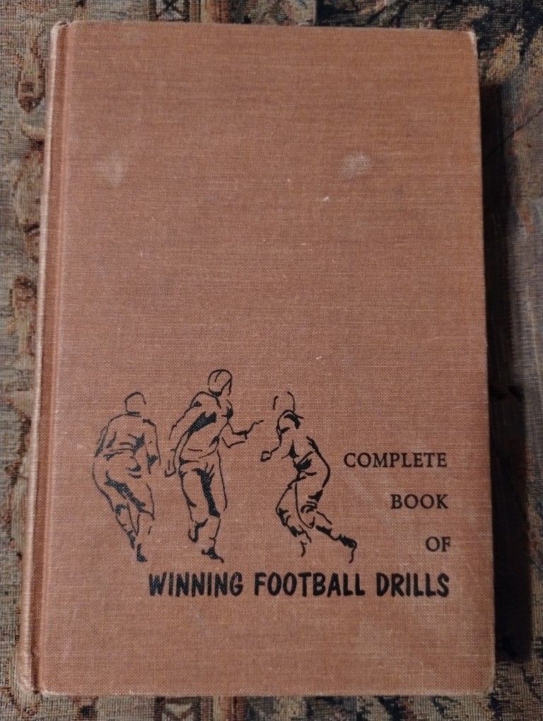 Vintage "Complete Book of Winning Football Drills" hardcover book, 1963 printing, George Allen