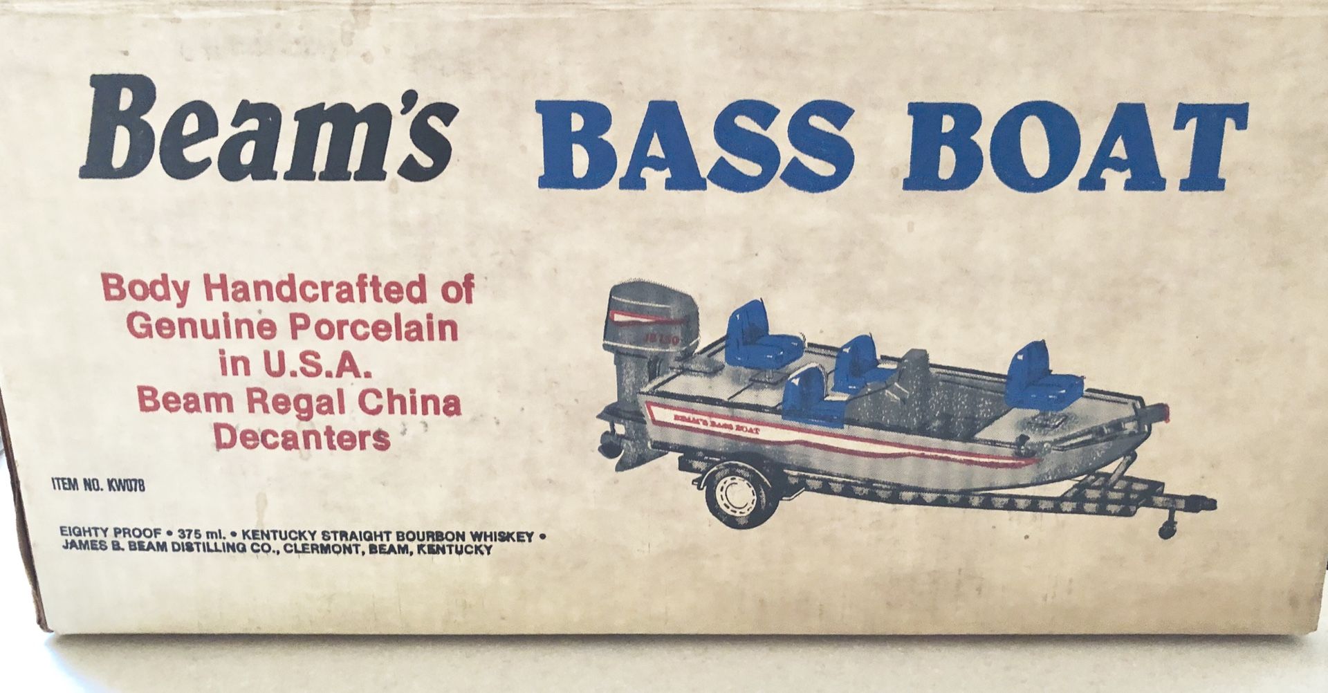 BEAM’S BASS BOAT WITH TRAILER JIM BEAM 1987