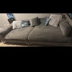 Grey Couch ( 2 Connectable Pieces )