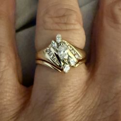 Vintage Marquise Diamond Wedding Set