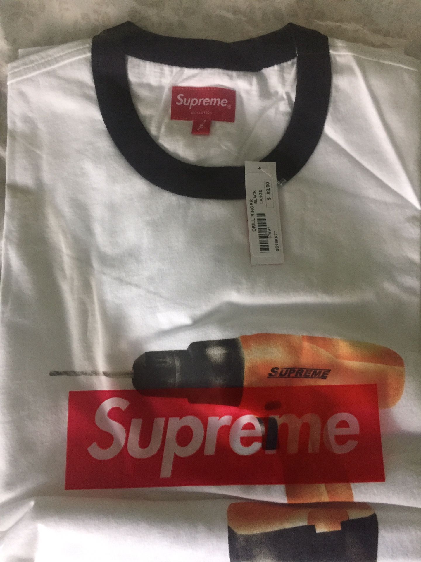 Supreme drill ringer crewneck