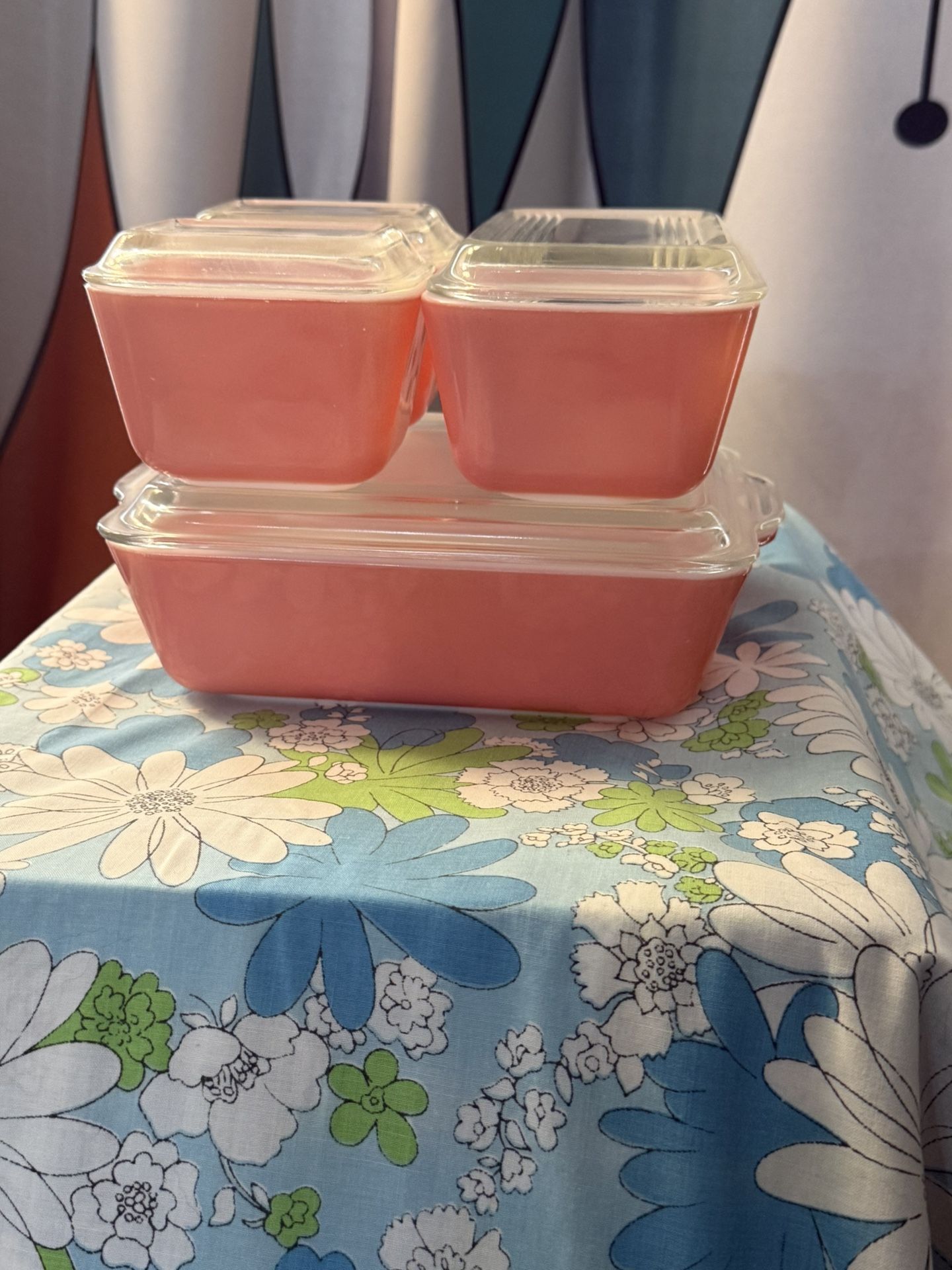 Pristine Condition Pink Pyrex Fridgies