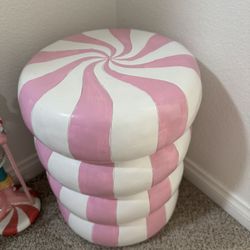 CUTE PINK PEPPERMINT STOOL