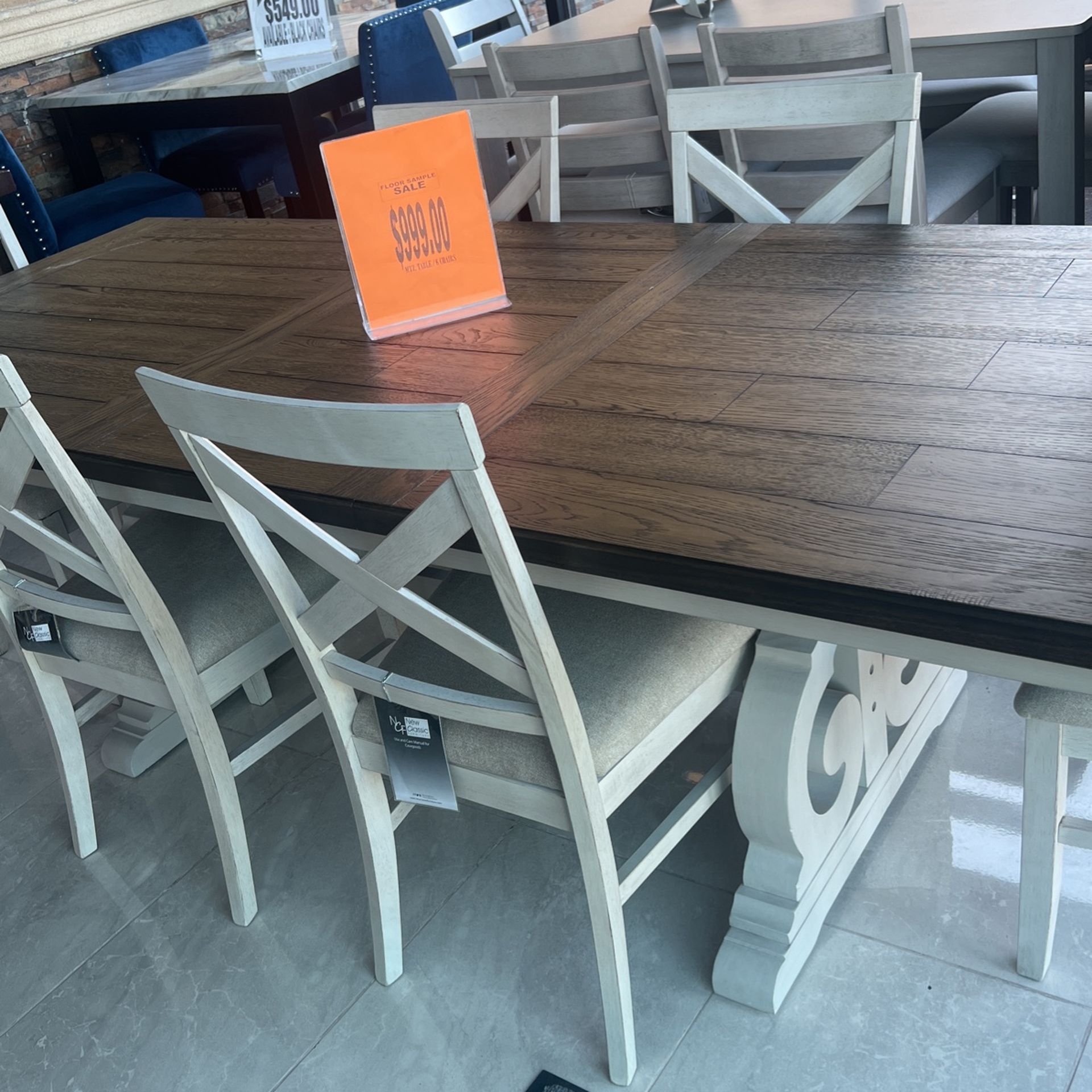 7 Pcs Set Table / 6 Chairs