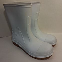 LIKE NEW Field and Stream MEN'S size 10 white rubber boots $25 FIRM