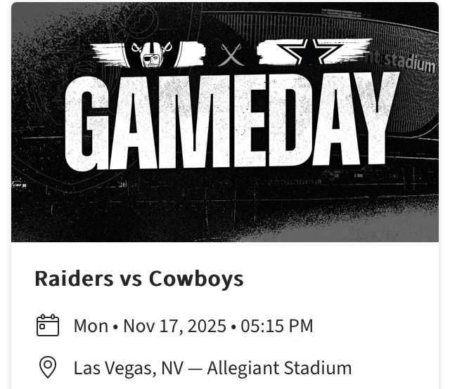 Raiders Vs Cowboys
