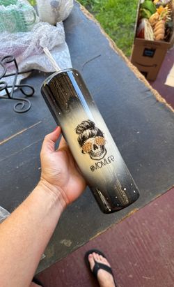 Mom Life stainless Steel Tumbler With Straw