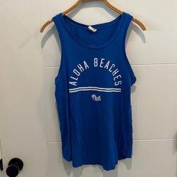 Victorias Secret Aloha Beaches blue tank top size  small 