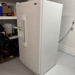 Whirlpool Side-by-Side Refrigerator (White) - Great Garage/Drink Fridge