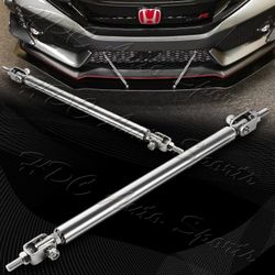 200mm Adjustable Silver Bumper Splitter Lip Spoiler Strut Support Rod Tie Bar -(1-BB-200MM-SL