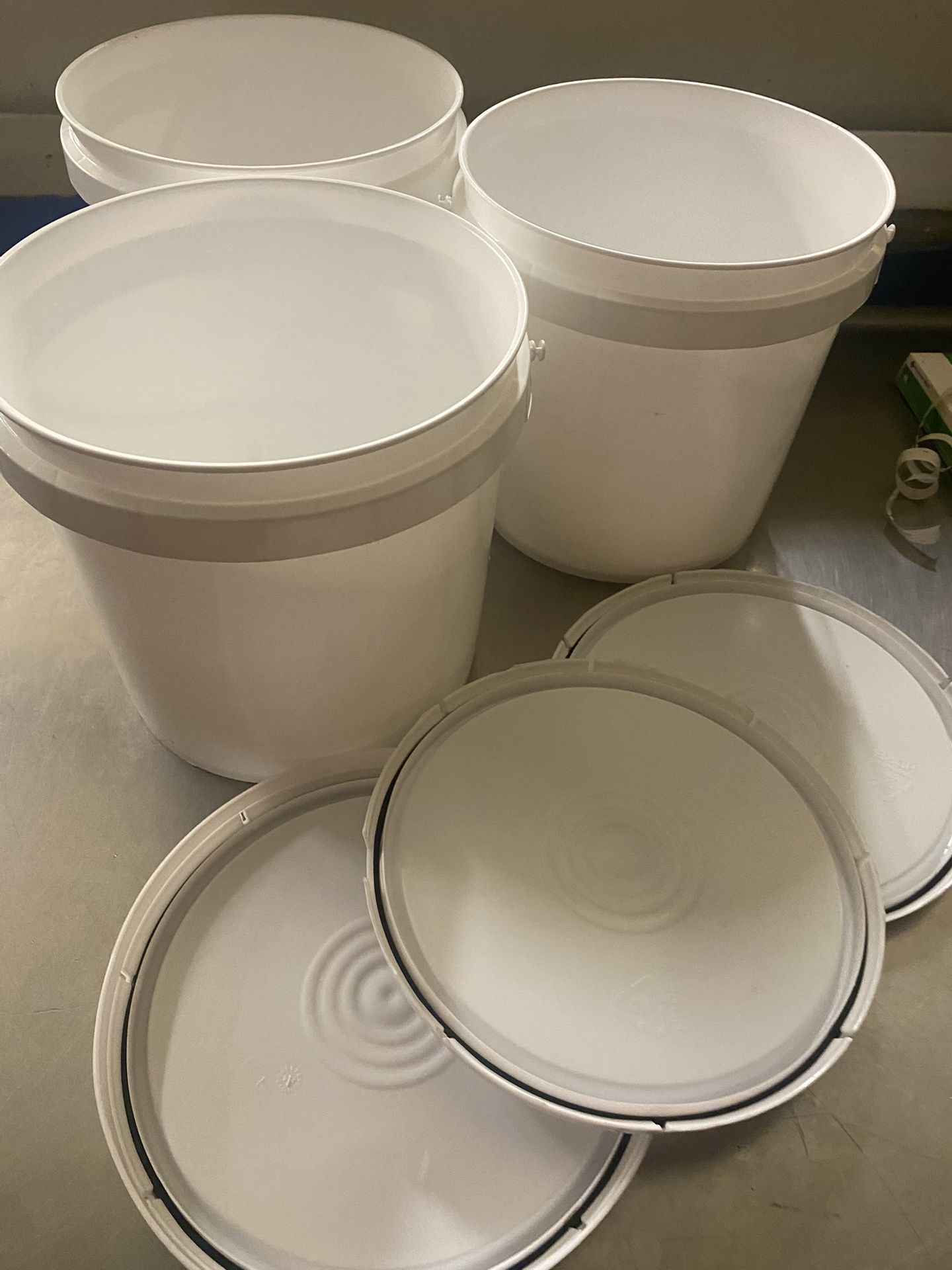 2 Gallon Bucket With Rubber Seal. And A 5 Gallon Bucket