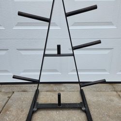 7 Peg Metal Weight Plate Tree Rack Holder