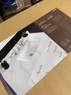 Calacatta 37 in White Quartz Undermount Bathroom Vanity top - no backsplash