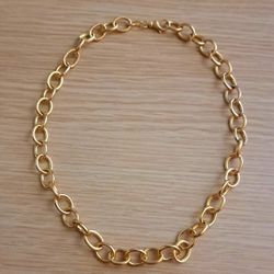 18 Inch Sterling Silver 925 Chain In Gold Vermiel  - Like New