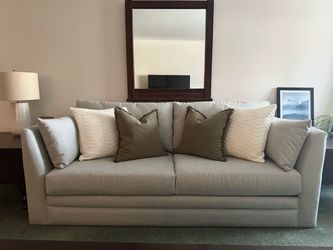 Gray Austen Foam Sofa 86” with Pillows