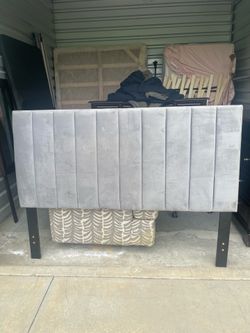 Queen upholstered headboard with frame