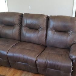 Reclining Leather Sofa And Loveseat 