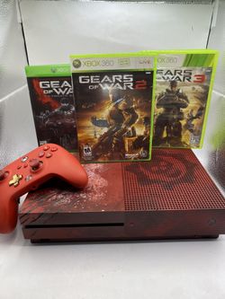 Microsoft Xbox One S Gears of War 4 Limited Edition 2 TB Crimson Red Console W Gears Games