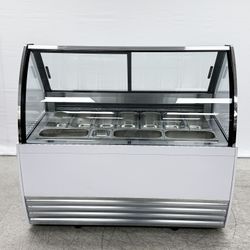 NSF 10 pan Gelato Display Showcase Dipping Cabinet DW-10R