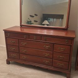 Dresser And Mirror and nightstand
