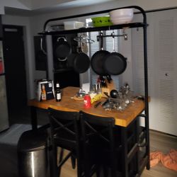 Ikea Kitchen Island Dinner Table/pot Hanger