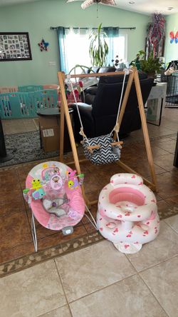 Baby swing, bouncer, and inflatable seat