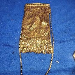 Whiting & Davis Art Deco Gold Mesh Purse Bag - Shimmering Glamour