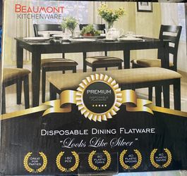 Beaumont Disposable Dining Flatware160 Pcs 