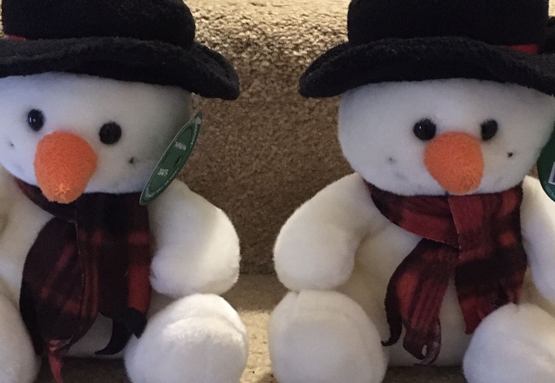 Pending: Two Build-A-Bear Snowman Stuffed Animals