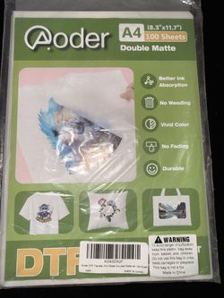 Aoder Double Matte A4 DTF Film — Full 100-Sheet Pack