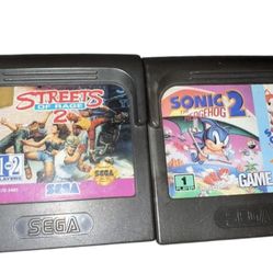 Street Of Rage 2 & Sonic 2 Sega Game Gear