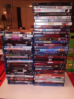 60 Blu-Rays and DVDs