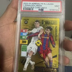 Cristiano Ronaldo/Lionel Messi 2023 Panini Adrenalyn XI Laliga Dream Box Card Unica