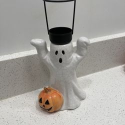 Vintage Russ Ghost/pumpkin candle holder