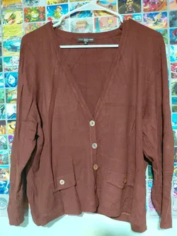 Linda Matthews Women's Button-Up Cardigan