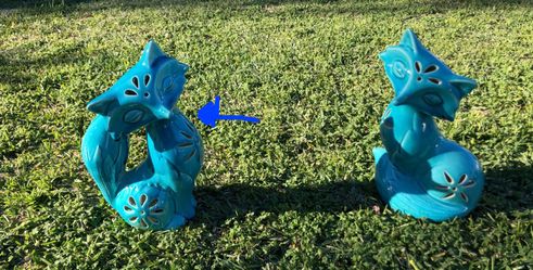 Fox statue gardening